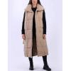 imageAiloqing Womens Long Puffer Vest Winter Quilted Sleeveless Zip Up Long Jacket Vest GiletKhaki