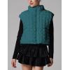 imageAiloqing Womens Quilted Puffer Vest 2025 Winter Casual Warm Zip Up Sleeveless Vest Bubble Padded Gilet TopsGreen