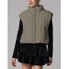 imageAiloqing Womens Quilted Puffer Vest 2025 Winter Casual Warm Zip Up Sleeveless Vest Bubble Padded Gilet TopsSage