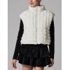 imageAiloqing Womens Quilted Puffer Vest 2025 Winter Casual Warm Zip Up Sleeveless Vest Bubble Padded Gilet TopsWhite