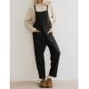 imageAiloqing Womens Wide Leg Overalls Loose Casual Outfits Jumpsuits 2025 Winter Sleeveless Rompers with PocketsBlack
