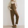 imageAiloqing Womens Wide Leg Overalls Loose Casual Outfits Jumpsuits 2025 Winter Sleeveless Rompers with PocketsBrown