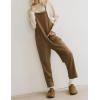 imageAiloqing Womens Wide Leg Overalls Loose Casual Outfits Jumpsuits 2025 Winter Sleeveless Rompers with PocketsBrown