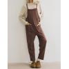 imageAiloqing Womens Wide Leg Overalls Loose Casual Outfits Jumpsuits 2025 Winter Sleeveless Rompers with PocketsDarkbrown
