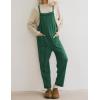 imageAiloqing Womens Wide Leg Overalls Loose Casual Outfits Jumpsuits 2025 Winter Sleeveless Rompers with PocketsGreen