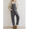 imageAiloqing Womens Wide Leg Overalls Loose Casual Outfits Jumpsuits 2025 Winter Sleeveless Rompers with PocketsGrey