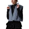 imageAiloqing Womens Quilted Puffer Vest 2025 Winter Casual Warm Zip Up Sleeveless Vest Bubble Padded Gilet TopsBlue