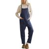 imageAiloqing Womens Wide Leg Overalls Loose Casual Outfits Jumpsuits 2025 Winter Sleeveless Rompers with PocketsNavy