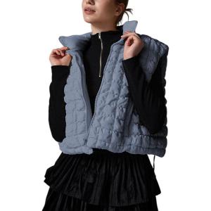 imageAiloqing Womens Quilted Puffer Vest 2025 Winter Casual Warm Zip Up Sleeveless Vest Bubble Padded Gilet TopsBlue