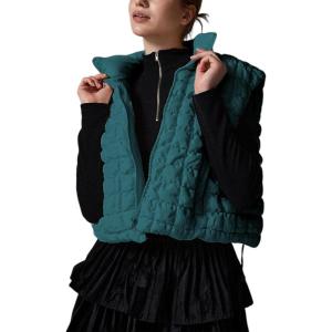 imageAiloqing Womens Quilted Puffer Vest 2025 Winter Casual Warm Zip Up Sleeveless Vest Bubble Padded Gilet TopsGreen