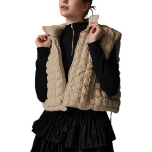 imageAiloqing Womens Quilted Puffer Vest 2025 Winter Casual Warm Zip Up Sleeveless Vest Bubble Padded Gilet TopsKhaki