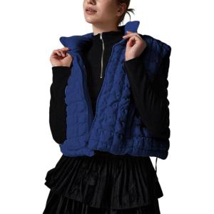 imageAiloqing Womens Quilted Puffer Vest 2025 Winter Casual Warm Zip Up Sleeveless Vest Bubble Padded Gilet TopsNavy
