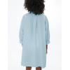 imageAiloqing Swimsuit Coverup Womens V Neck 34 Sleeve Casual Shirt Dress with PocketsLightblue