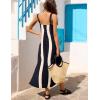 image:imageAiloqing 2026 Women Boho Floral Dress Summer Casual Color Block Maxi Beach Vocation Overall Dresses CoverupsBlack