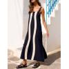 image:imageAiloqing 2026 Women Boho Floral Dress Summer Casual Color Block Maxi Beach Vocation Overall Dresses CoverupsBlack