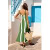 image:imageAiloqing 2026 Women Boho Floral Dress Summer Casual Color Block Maxi Beach Vocation Overall Dresses CoverupsGreen