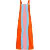 image:imageAiloqing 2026 Women Boho Floral Dress Summer Casual Color Block Maxi Beach Vocation Overall Dresses CoverupsOrangeblue