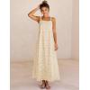 image:imageAiloqing 2026 Womens Summer Boho Sundress Casual Sleeveless Floral Lace Beach Vocation Maxi DressApricot