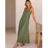 image:imageAiloqing 2026 Womens Summer Boho Sundress Casual Sleeveless Floral Lace Beach Vocation Maxi DressArmygreen