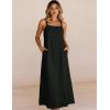 image:imageAiloqing 2026 Womens Summer Boho Sundress Casual Sleeveless Floral Lace Beach Vocation Maxi DressBlack