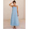 image:imageAiloqing 2026 Womens Summer Boho Sundress Casual Sleeveless Floral Lace Beach Vocation Maxi DressBlue