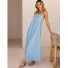 image:imageAiloqing 2026 Womens Summer Boho Sundress Casual Sleeveless Floral Lace Beach Vocation Maxi DressBlue