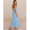 image:imageAiloqing 2026 Womens Summer Boho Sundress Casual Sleeveless Floral Lace Beach Vocation Maxi DressBlue