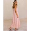 image:imageAiloqing 2026 Womens Summer Boho Sundress Casual Sleeveless Floral Lace Beach Vocation Maxi DressPink