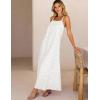 image:imageAiloqing 2026 Womens Summer Boho Sundress Casual Sleeveless Floral Lace Beach Vocation Maxi DressWhite