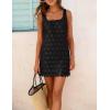 image:imageAiloqing Women Hollow Out Circle Embroidered Sundress Summer Casual Sleeveless Tank Dress for Vacation BeachBlack
