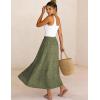 image:imageAiloqing Womens Summer Boho Maxi Skirts 2026 Casual Elastic Waist Floral Lace Eyelet Beach Vocation Skirt OutfitsArmygreen