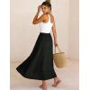 image:imageAiloqing Womens Summer Boho Maxi Skirts 2026 Casual Elastic Waist Floral Lace Eyelet Beach Vocation Skirt OutfitsBlack