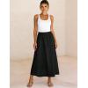 image:imageAiloqing Womens Summer Boho Maxi Skirts 2026 Casual Elastic Waist Floral Lace Eyelet Beach Vocation Skirt OutfitsBlack