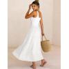 image:imageAiloqing Womens Summer Boho Maxi Skirts 2026 Casual Elastic Waist Floral Lace Eyelet Beach Vocation Skirt OutfitsWhite