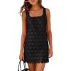 image:imageAiloqing Women Hollow Out Circle Embroidered Sundress Summer Casual Sleeveless Tank Dress for Vacation BeachBlack