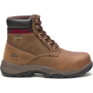 imageCat Footwear Womens Dryverse 6quot Waterproof Steel Toe Construction BootDark Beige