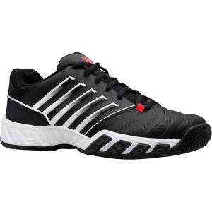 imageKSwiss Mens Bigshot Light 4 Tennis ShoeBlackWhitePoppy Red