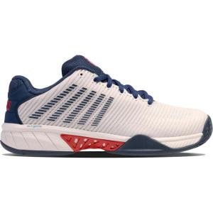 imageKSwiss Mens Hypercourt Express 2 Tennis ShoeBlanc De BlancBlue OpalLollipop