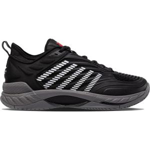 imageKSwiss Mens Hypercourt Supreme 2 Tennis ShoeBlackSteel GrayFirey Red