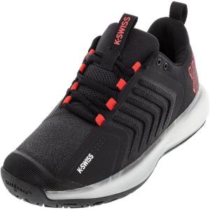 imageKSwiss Mens Ultrashot 3 Tennis ShoeBlack White Popy Red