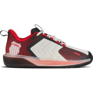 imageKSwiss Mens Ultrashot 3 Tennis ShoeBright WhiteStretch LimoHigh Risk Red