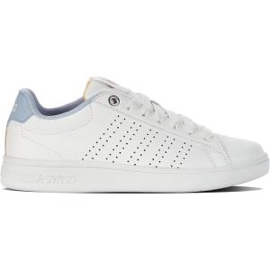 imageKSwiss Womens Base Court SneakerBrilliant WhiteHeatherPeach Fuzz