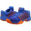 imageKSwiss Mens Hypercourt Express Leather Tennis ShoeBlue Brilliant BlueNeon Orange 427m