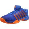 imageKSwiss Mens Hypercourt Express Leather Tennis ShoeBlue Brilliant BlueNeon Orange 427m