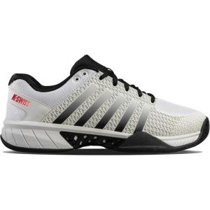 imageKSwiss Mens Express Light Pickleball ShoeWhiteBlackHighrisk Red