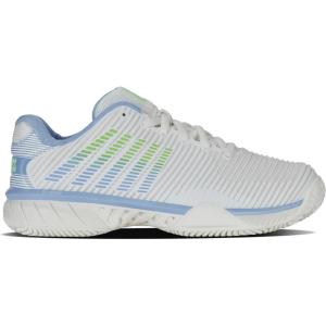 imageKSwiss Womens Hypercourt Express 2 HB  Clay Court Tennis ShoeLucent WhiteDutch CanalParadise Green