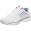 imageKSwiss Mens Hypercourt Express 2 Tennis ShoeLucent WhiteInfinityScarlet Ibis