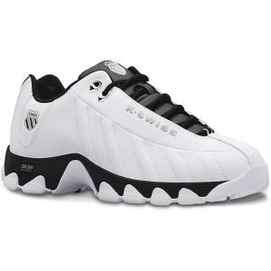 imageKSWISS Mens ST329 CMF Sneaker Wide Tennis Dad Walking Shoes Leather UpperWhiteBlack
