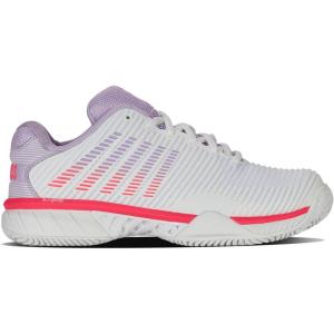 imageKSwiss Womens Hypercourt Express 2 HB  Clay Court Tennis ShoeWhiteOrchid PetalNeon Blaze