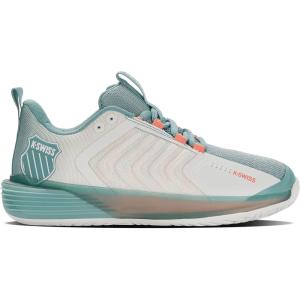 imageKSwiss Womens Ultrashot 3 Grass Tennis ShoeBlanc De BlancNile BlueDesert Flower